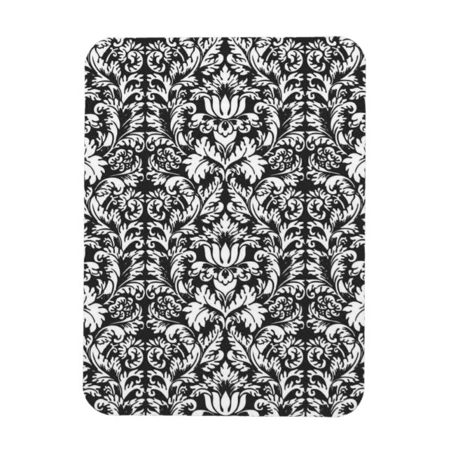 Imán Fondo de escritorio clásico de Damask Lace Brocade (Vertical)