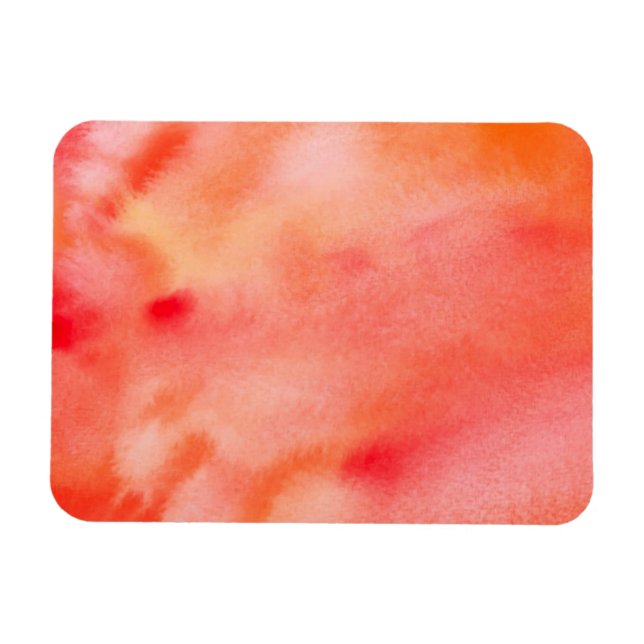 Imán Fondo de la acuarela abstracta - Naranja (Horizontal)