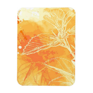 Imán Fondo de la acuarela del vector y flores