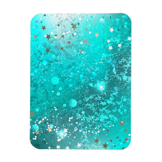 Imán Fondo de papel de aluminio turquesa Mint (Vertical)
