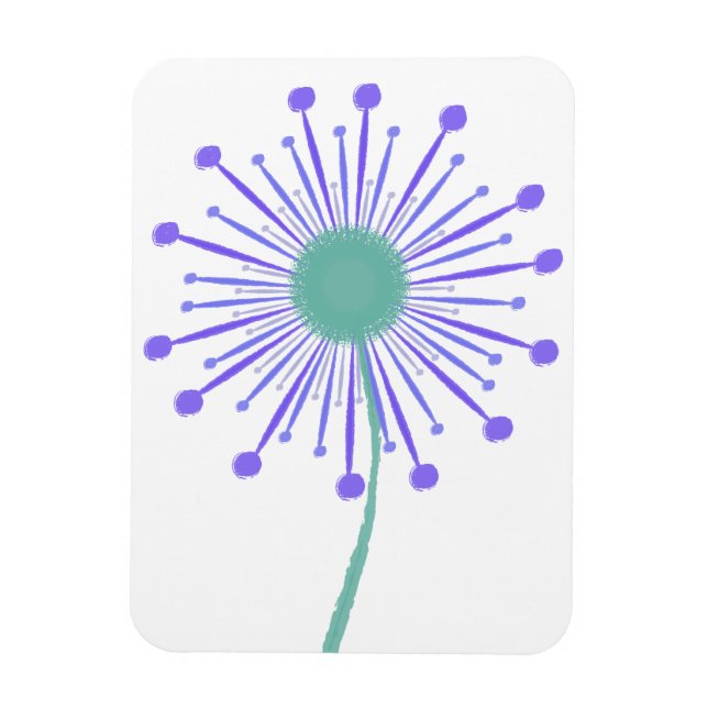 Imán Fondo de patrón floral corto (Vertical)