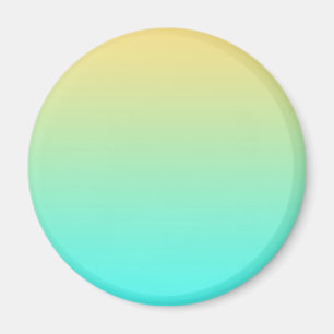 Imán Fondo degradado pastel turquesa amarillo