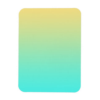 Imán Fondo degradado pastel turquesa amarillo