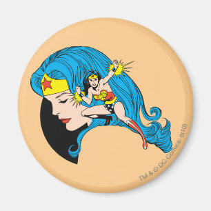Imán Fondo del perfil de la mujer maravilla