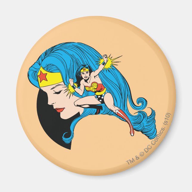 Imán Fondo del perfil de la mujer maravilla (Frente)