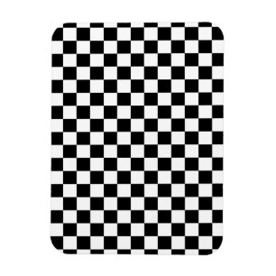Imán Fondo del tablero de cheques en blanco y negro