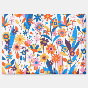 Imán Fondo floral multicolor exótico-32939