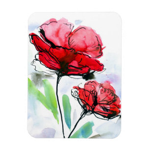 Imán Fondo floral pintado extracto