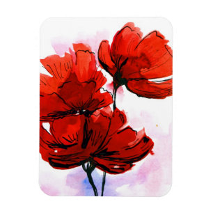 Imán Fondo floral pintado extracto 2