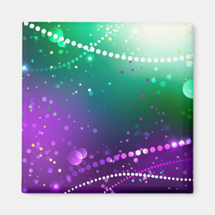 Imán Fondo morado festivo Mardi Gras