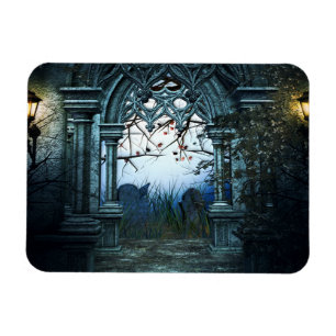 Imán Fondo oscuro de cementerio