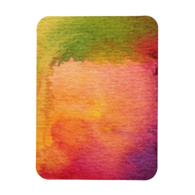 Imán Fondo pintado de acuarela abstracta (Vertical)