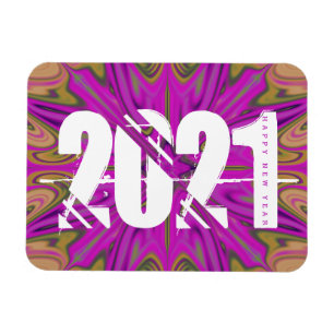 Imán Fondo psicodélico de año nuevo 2021
