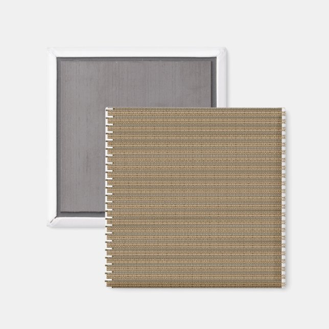 Imán fondo rayado marrón y beige (Anverso/Reverso)