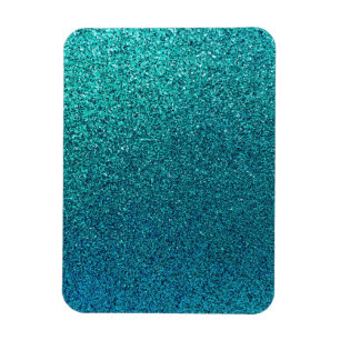 Imán Fondo verde azulado del purpurina de las azules