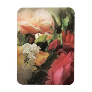 Imán fondo vibrante del vintage floral del arte con