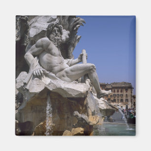 Imán Fontana dei Quattro Fiumi, Piazza Navona, Roma,