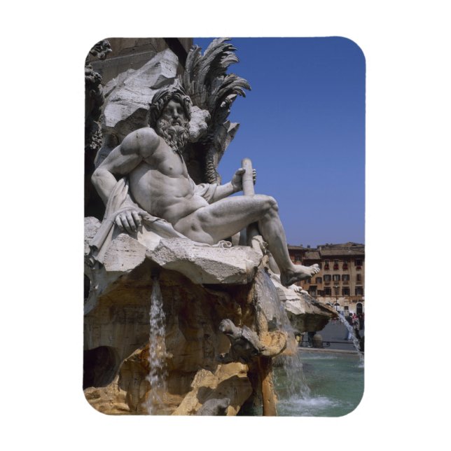 Imán Fontana dei Quattro Fiumi, Piazza Navona, Roma, (Vertical)