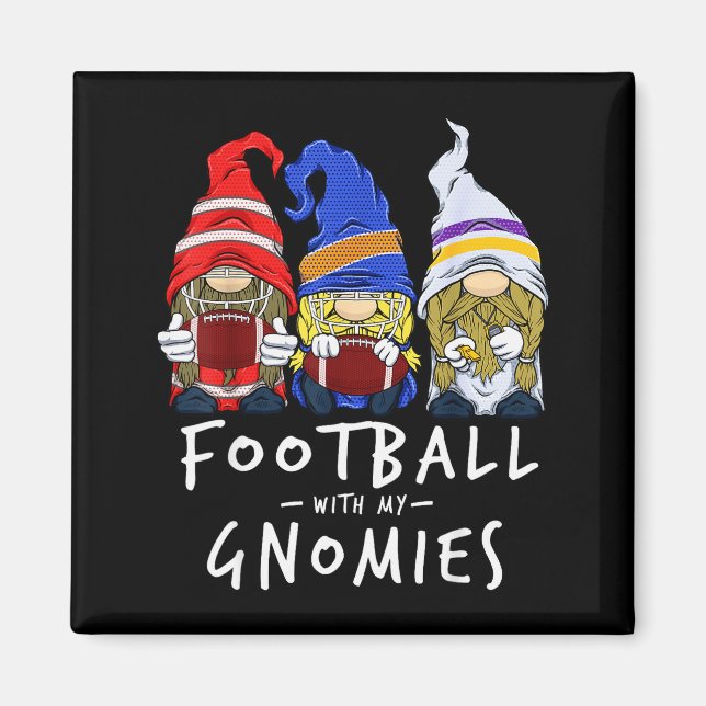 Imán Football Gnomes Football With My Gnomies For Boys  (Frente)