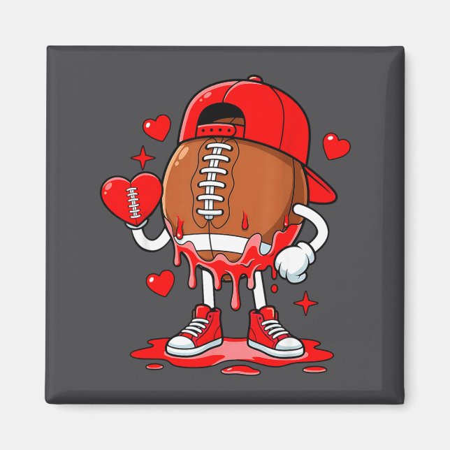 Imán Football Ice Cream Valentine Dripng Game Day Men B (Frente)