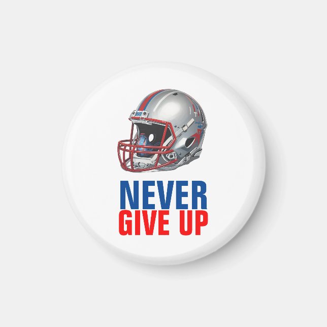 Imán Football Motivational Never Give Up  (Frente)