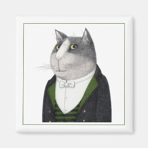 Imán FOOTMAN CAT Square Magnet II