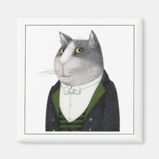 Imán FOOTMAN CAT Square Magnet II (Frente)