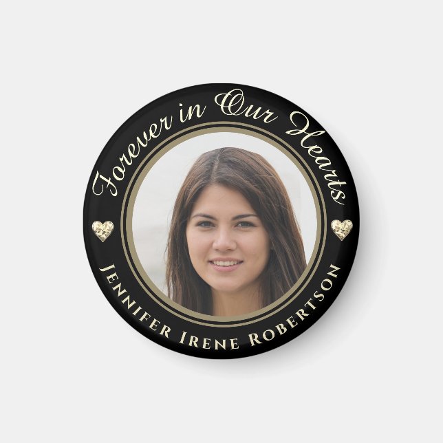 Imán Forever in Our Hearts Photo Remembrance (Frente)