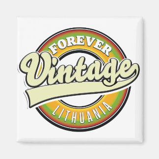 Imán Forever lithuania vintage logo.