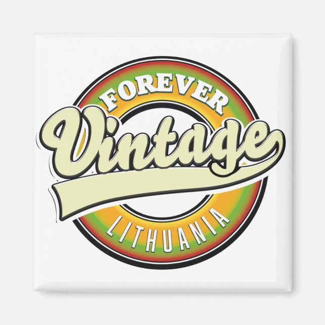 Imán Forever lithuania vintage logo. (Frente)