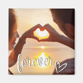 Imán Forever Love Personalizado Couples Photo