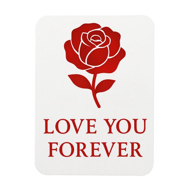 Imán Forever Rose Emblem Creating Tender Valentine  (Vertical)