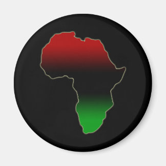 Imán Forma de África roja, negra y verde