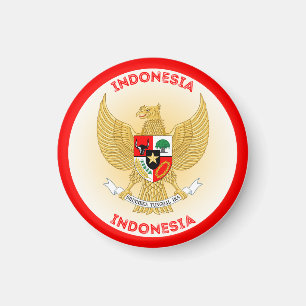 Imán Forma de círculo del Emblema Nacional de Indonesia