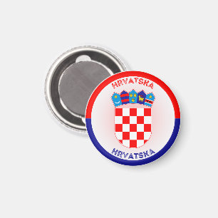 Imán Forma de círculo del escudo de armas de Croacia