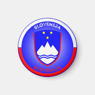 Imán Forma de círculo del escudo de armas de Eslovenia