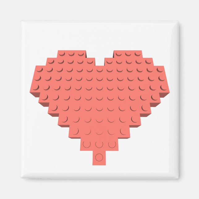 Imán Forma del corazón de San Valentín (Frente)