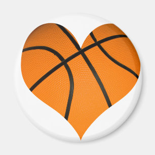 Imán Forma del corazón del baloncesto