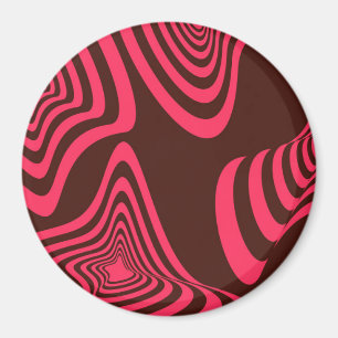 Imán Forma geométrica abstracta rosa, óptica, de moda y