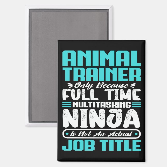Imán Formación divertida para el adiestrador de animale (Anverso/Reverso)