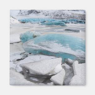 Imán Formaciones de hielo glacial en invierno