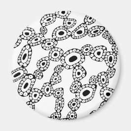 Imán Formas abstractas de círculos y manchas aleatorias