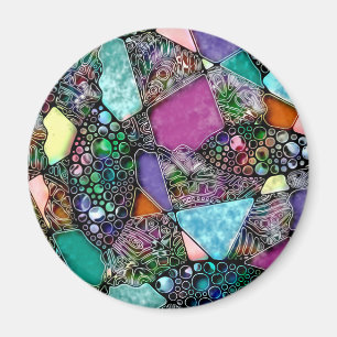 Imán Formas abstractas muy coloridas arte 11