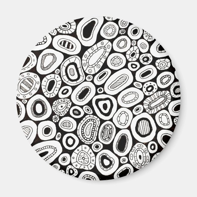 Imán Formas abstractas y aleatorias de manchas (Frente)