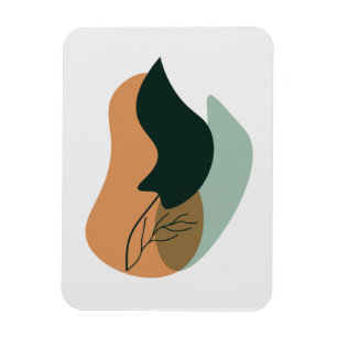 Imán Formas botánicas coloridas