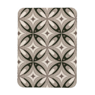 Imán Formas circulares retro beige y marrón
