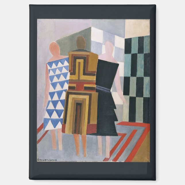 Imán Formas de Vestido Simultáneas de Sonia Delaunay,  (Anverso)