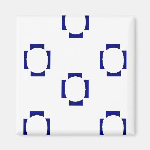 Imán formas decorativas sobre blanco
