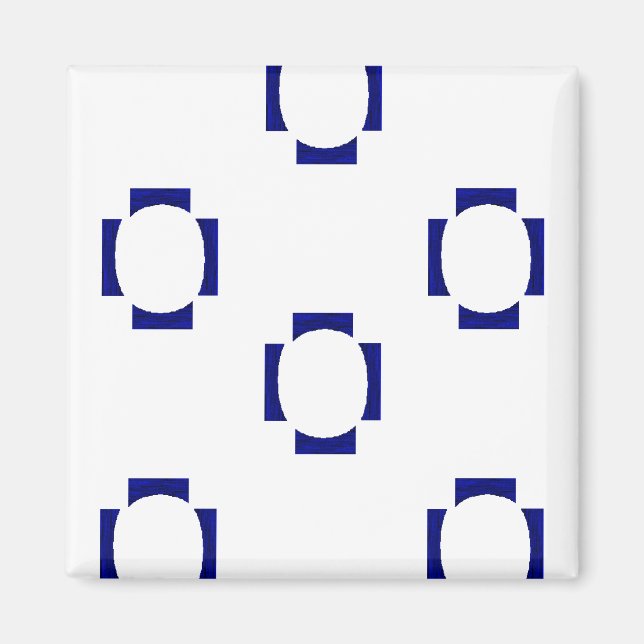 Imán formas decorativas sobre blanco (Frente)