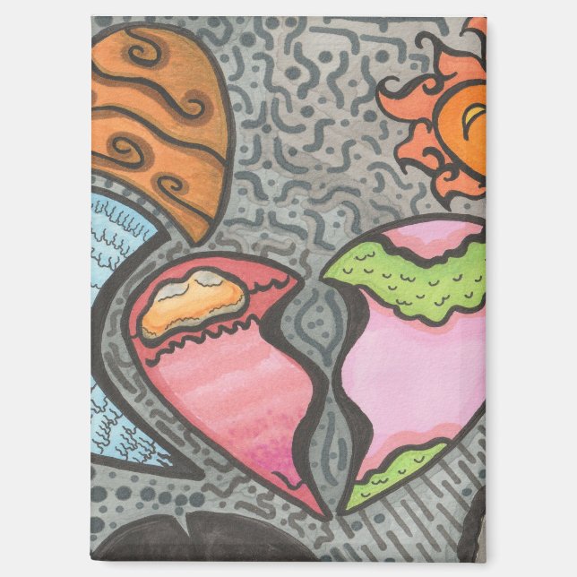 Imán Formas del corazón (Anverso)